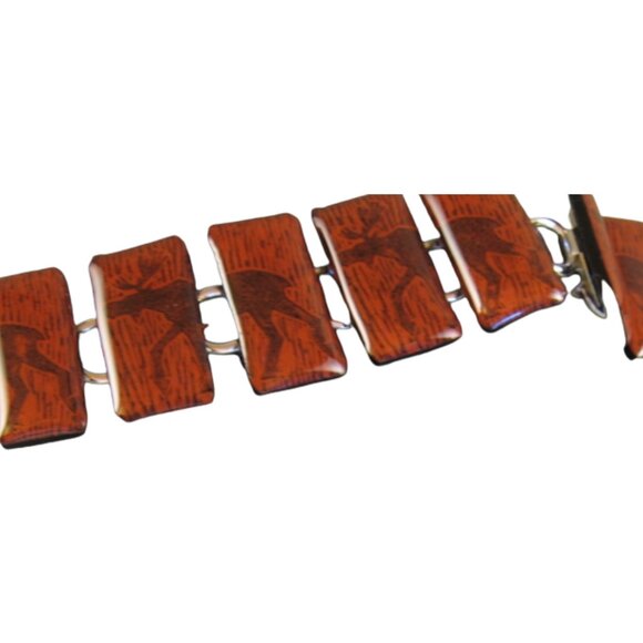 Catherine Joan Petersen Jewelry - Catherine Joan Petersen Moose Bracelet Block Printed Resin Made in Alaska NEW